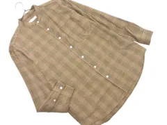 SENSE OF PLACE センスオブプレイス アーバンリサーチ バンドカラー チェック シャツ sizeS/ブラウン ◇■ メンズ