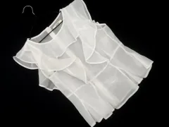 snidel スナイデル シアー フリル ブラウス シャツ size0/白 ■◆ レディース