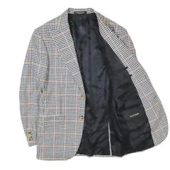 コルネリアーニ　チェック柄ジャケット　美品 MADE IN ITALY製 CORNELIANI 千鳥格子チェック柄リネンコットン