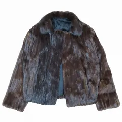 ブルーアイリスミンク ファーコート リアルファー アウター Lサイズ相当 ブルーアイリスミンク ファーコート リアルファー アウター Lサイズ