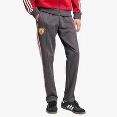 【送料無料・匿名配送】アディダス マンチェスター ユナイテッド オリジナルス ベッケンバウアー トラック パンツ サッカー 黒 ブラック 赤 レッド 公式モデル 日本未発売・限定 新品