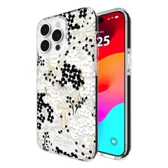 ケイト・スペード ニューヨーク iPhone 15 Pro Max ケース MagSafe対応 マルチフローラル ブラック＆ホワイト R1195
