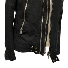 【送料無料】"Rip van winkle" Linen riders Jacket 関連イメージワード：稀少サイズ ダブルジップ モード ライダース アシンメトリー ハの字 アルチザン リネン マルジェラ Marina yeeのサムネイル