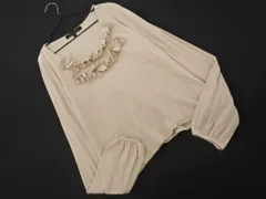 green label relaxing グリーンレーベルリラクシング ユナイテッドアローズ フリル カットソー size40/ベージュ ◇■ レディース