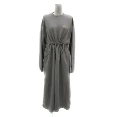 ケルティ KELTY × フリークスストア FREAKS STORE ワンピース マキシ丈 ロング丈 長袖 ラウンドネック 裏起毛 オーバーサイズ F グレー /YS9