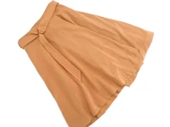 MAJESTIC LEGON マジェスティックレゴン ベルト付き アシンメトリー フレア スカート sizeM/ベージュ ◇■ レディース