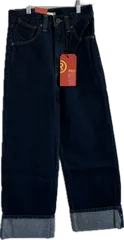 Z1592【美品タグ付き】HIGH LOOSE Levi's REDリーバイスレッド　ロールアップデニムパンツジーパンジーンズボトムス　レディース　24サイズ