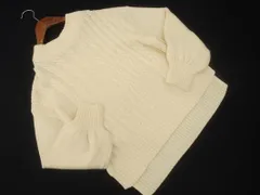 earth music&ecology アースミュージック＆エコロジー ケーブル編み ニット セーター sizeF/アイボリー ◇■ レディース