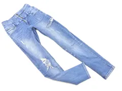 INGNI イング ストレッチ ダメージ加工 スキニー デニムパンツ sizeS/紺 ■■ レディース