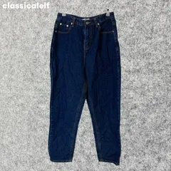 classicalelf ダークブルー ハイウエスト ストレートデニム Lサイズ