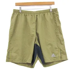 アディダス ショートパンツ ボトムス スポーツウエア 大きいサイズ メンズ Oサイズ カーキ adidas 【中古】