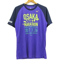 ミズノ 半袖Ｔシャツ トップス 大阪マラソン2017 スポーツウエア 未使用品 大きいサイズ メンズ XLサイズ パープル Mizuno