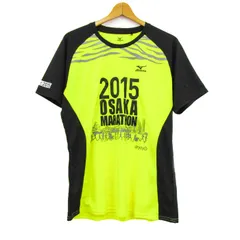 ミズノ 半袖Ｔシャツ トップス 大阪マラソン2015 スポーツウエア 未使用品 大きいサイズ メンズ Oサイズ 黄×黒 Mizuno