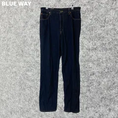 BLUE WAY ダークブルー ストレートデニムパンツ XLサイズ
