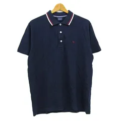 アーノルドパーマー ポロシャツ トップス 半袖 ゴルフウエア コットン100% メンズ Lサイズ 紺×赤×白 Arnold Palmer 【中古】