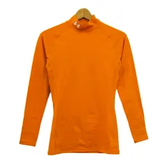 アンダーアーマー 長袖Ｔシャツ トップス ハイネック ストレッチ スポーツインナー メンズ MDサイズ オレンジ UNDER ARMOUR 【中古】