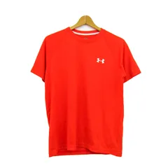 アンダーアーマー 半袖Ｔシャツ トップス ワンポイントロゴ スポーツウエア メンズ SMサイズ オレンジ UNDER ARMOUR 【中古】