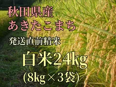【送料無料】新米7年産 あきたこまち白米24kg 秋田県産【農家直送】のサムネイル