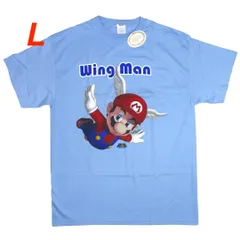 【L】00s 新品 デッドストック スーパーマリオブラザーズ WING MAN Tシャツ ©2008 マリオ