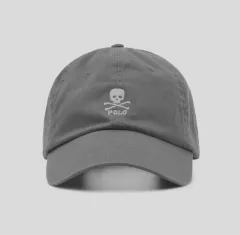 Polo ポロ ラルフローレン スカル グレー 帽子 ベースボールキャップ (新品)