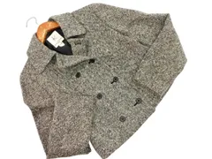 KUMIKYOKU 組曲 ウール100% ダブルボタン ジャケット size2/白ｘ黒 ◇■ レディース