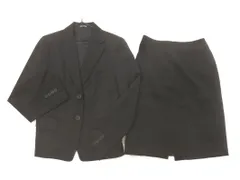 COMME CA DU MODE コム サ デ モード セットアップ ジャケット スカート スーツ size7/黒 ■■ レディース