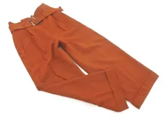 green label relaxing グリーンレーベルリラクシング ユナイテッドアローズ ベルト付き センタープレス加工 ワイド パンツ size38/テラコッタ ■■ レディース