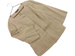 7-IDconcept. 7-IDコンセプト ノーカラー ジャケット size38/モカ ■◇ レディース
