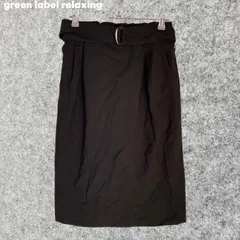 green label relaxing ブラック タイトスカート ウエストベルト付き Mサイズ