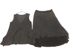 COMME CA DU MODE コム サ デ モード ドット ノースリーブ ブラウス シャツ スカート セットアップ size9/黒 ■◆ レディース