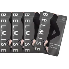 [Belmise] ベルミス 着圧レギンス 黒 夏用 レディース 強着圧 美脚 スリム 通気性 UVカット ファッション 着圧線なし Color+ (JP, アルファベット, LL, 4, トゥルー ブラック) 0