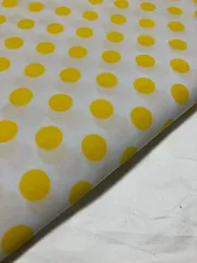 3m TCブロード　ドット　きいろ　ハギレ　生地