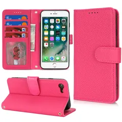 新品 DEYHU 対応 iPhone SE ケース 第2世代 第3世代 手帳型 カード収納 スタンド機能 iPhone 8 ケース 本革 大容量 耐衝撃 カード収納 iPhone 7 ケース 手帳型 アイフォンse ケース レザー ローズレッド