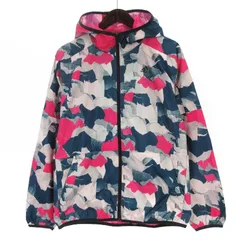 アディダス adidas グラフィック ウィンドブレーカー ジップアップ ジャケット スポーツウエア 総柄 ブルー ピンク 250313E