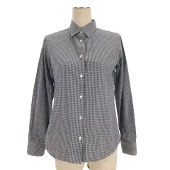 ニューヨーカー NEWYORKER ギンガムチェック シャツ 長袖 9 ネイビー ホワイト 251014E