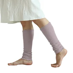 【新品】 [SOWAN] ソワン シルク100% レッグウォーマー ロング レディース メンズ 男女兼用 (パープル, フリーサイズ) 1