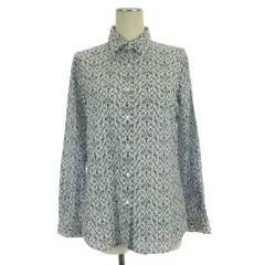 ニューヨーカー NEWYORKER シャツ 長袖 花柄 9 ホワイト ブルー 250930E