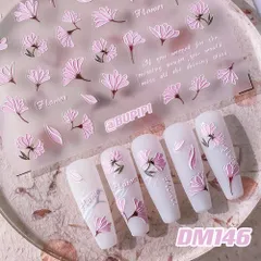 人気 3D ネイルシール 花 フラワー 花びら 和風 ネイルアート デコ用品 貼る 手作り素材 DM146