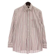 バーバリー ロンドン BURBERRY LONDON シャツ 長袖 ボタンダウン ストライプ ロゴ刺繍 コットン マルチカラー M