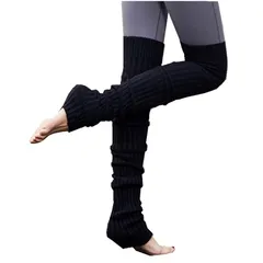 【新品】 [DIHKLCIO] レッグウォーマー 足首ウォーマー レッグウオーマー ロング ニット レッグ ウォーマー レディース 冷え対策 レッグカバー ルーズソックス 65cm 靴下 ソックス 防寒… 65cm 靴下 ソックス 防寒 (ブラック) 1