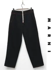 U362 MARNI デニム ジーンズ 黒染め ステッチ 42 黒 イタリア製のサムネイル