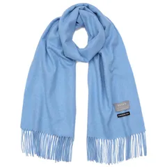 [バイヤー] ピュア カシミヤ 100％ ストール 全20色【メンズ レディース】 カシミア 無地 厚手 大判 大判ストール (ブルー) FT60L-3446a 0