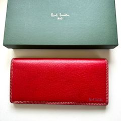 未使用品】ポールスミス サプルベジタン かぶせ長財布 レッド - メルカリ