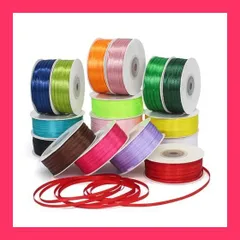 【スタッフおすすめ！】Bicoozz 両面サテンリボン ブラック 幅3mm 極細 縦長91m 大容量 ギフトラッピング用 リボン 巾狭い 長い お徳用 クラフト 手作り ハンドメイド DIY 手芸用品 アクセサリーパーツ 髪飾り素材