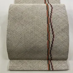 【美品】 名古屋帯 秀品 八寸名古屋帯 幾何学 薄紫 正絹 【中古】