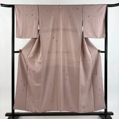 【友禅作家 浅井青仁作 正絹 単衣 小紋】 平和屋着物▽友禅作家の巨匠 浅井青仁 小紋 単衣 舞花文