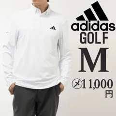新品 白 M アディダス ゴルフ 長袖 ポロシャツ メンズ ゴルフウェア ホワイト adidas