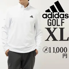新品 白 XL アディダス ゴルフ 長袖 ポロシャツ メンズ ゴルフウェア ホワイト adidas