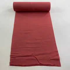 反物 秀品 色無地 地紋 濃ピンク 正絹 【中古】