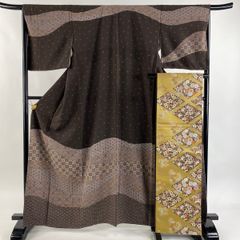 バイセル 着物 美品 逸品 袋帯 薄紫 双全通金華山 手毬 組紐 草花 横段 輪奈織 菊 梅 笹 金糸 正絹 ☆☆☆☆☆ 金華山（帯｜和服）：レディースファッションの通販